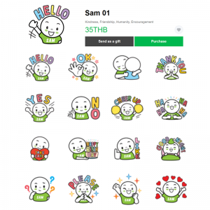 สติ๊กเกอร์ Line ของสะมาริตันส์ - Sam 01